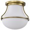 Nuvo Valdora 1-Light Flush Mount 14 in. Natural Brass White Opal Glass 60/7861 - alternate 1